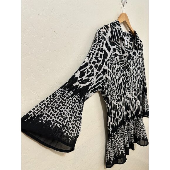 Fashion Bug Womans Top Sz XL Whimsigoth Grunge Y2K Victorian Witchy Animal Print - Picture 10 of 12